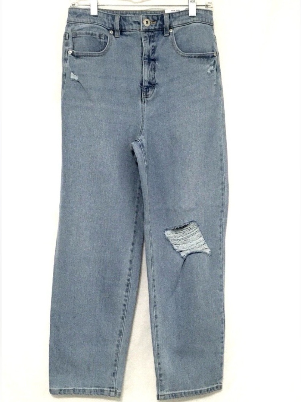 Style and Co Womens 6 Jamestown High Rise Blue Straight Leg Denim Mom Jeans